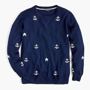J.Crew Anchor Crewneck Sweater L